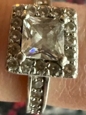 Vintage Silver 925 Diamond CZ Ring